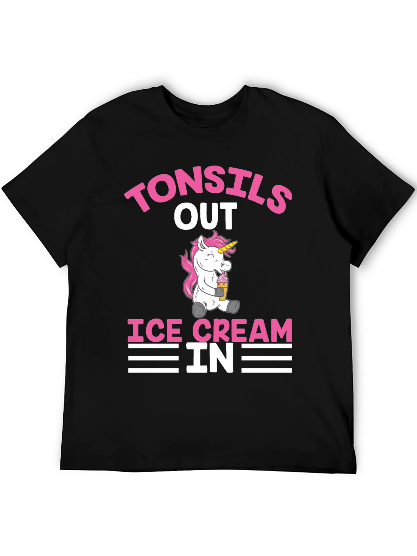 Tonsils Out Ice Cream In Funny Graphic Tee