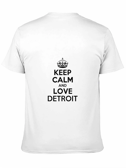 Keep Calm and Love Detroit Black T-Shirt