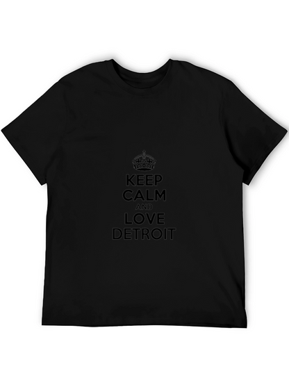 Keep Calm and Love Detroit Black T-Shirt