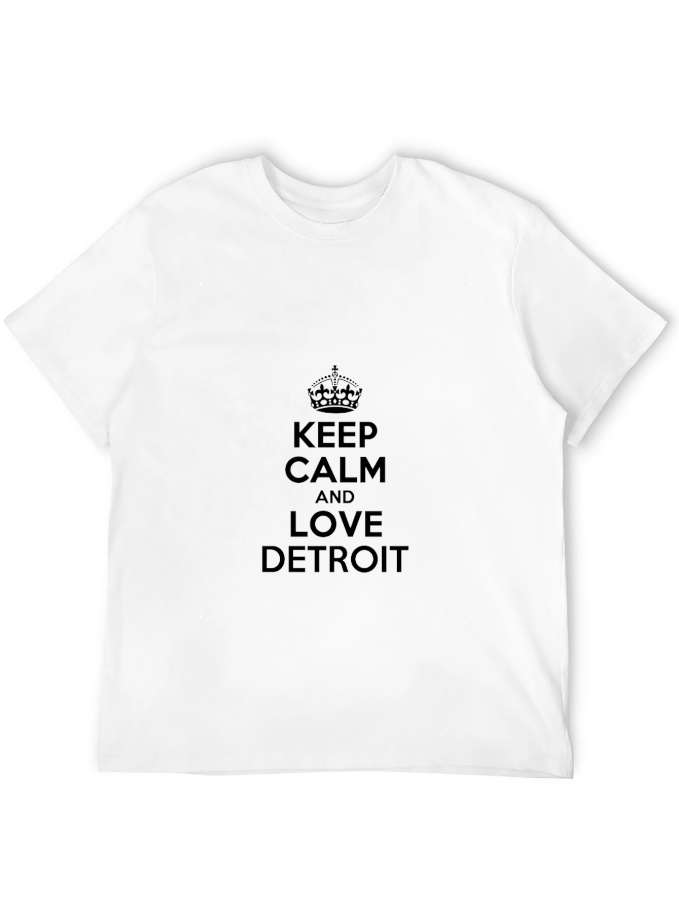 Keep Calm and Love Detroit Black T-Shirt
