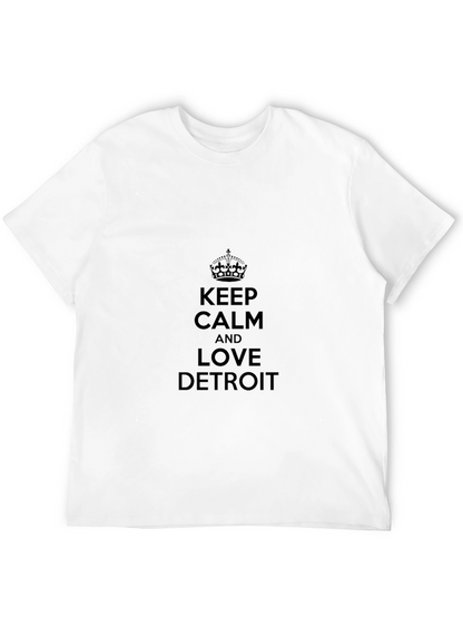 Keep Calm and Love Detroit Black T-Shirt