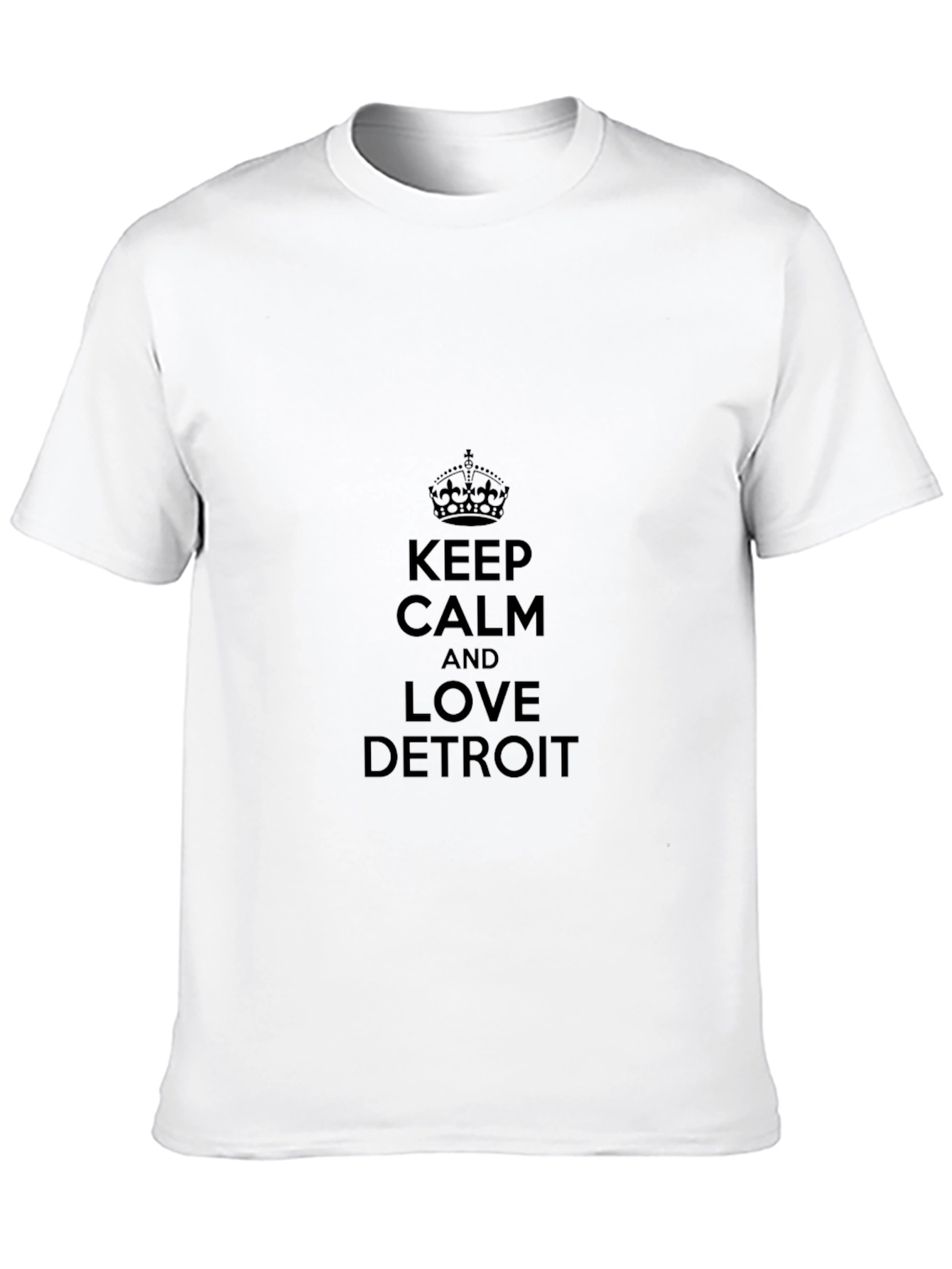 Keep Calm and Love Detroit Black T-Shirt