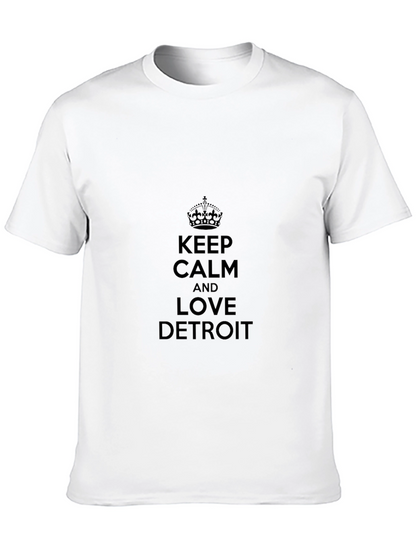 Keep Calm and Love Detroit Black T-Shirt