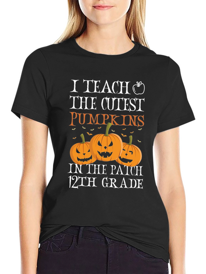 Cute Halloween Teacher T-Shirt: I Teach the Cutest Pumpkins