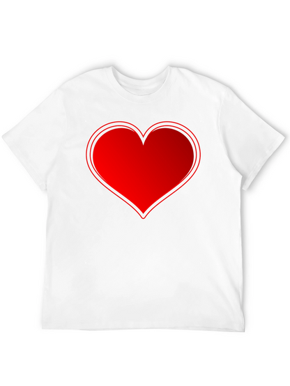 Red Heart Graphic Black T-Shirt
