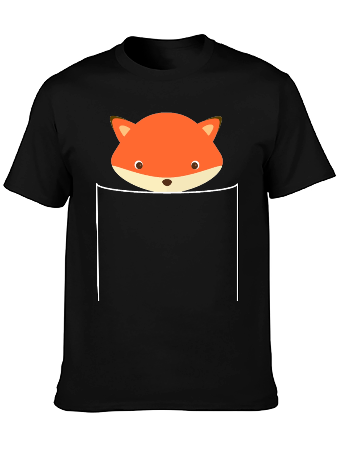 Fox Pocket T-Shirt - Cute Animal Graphic Tee