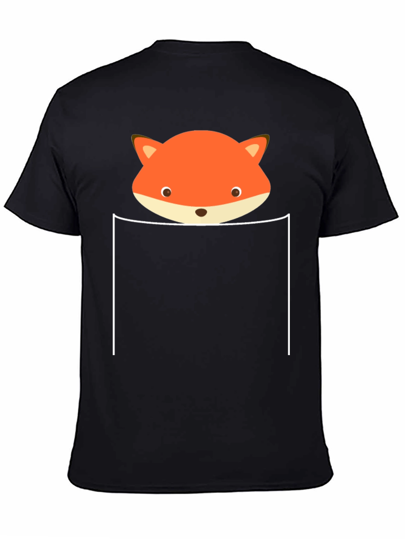 Fox Pocket T-Shirt - Cute Animal Graphic Tee