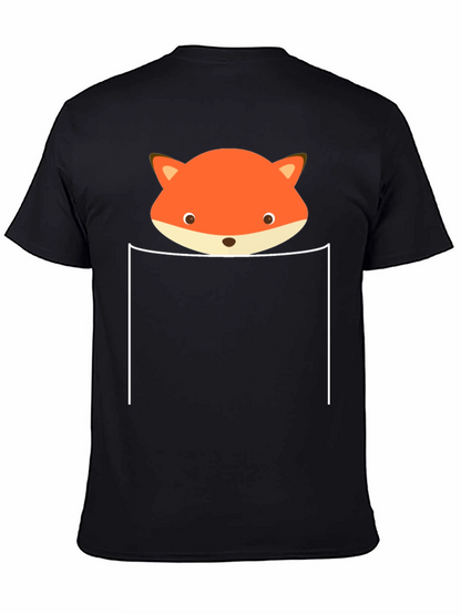 Fox Pocket T-Shirt - Cute Animal Graphic Tee
