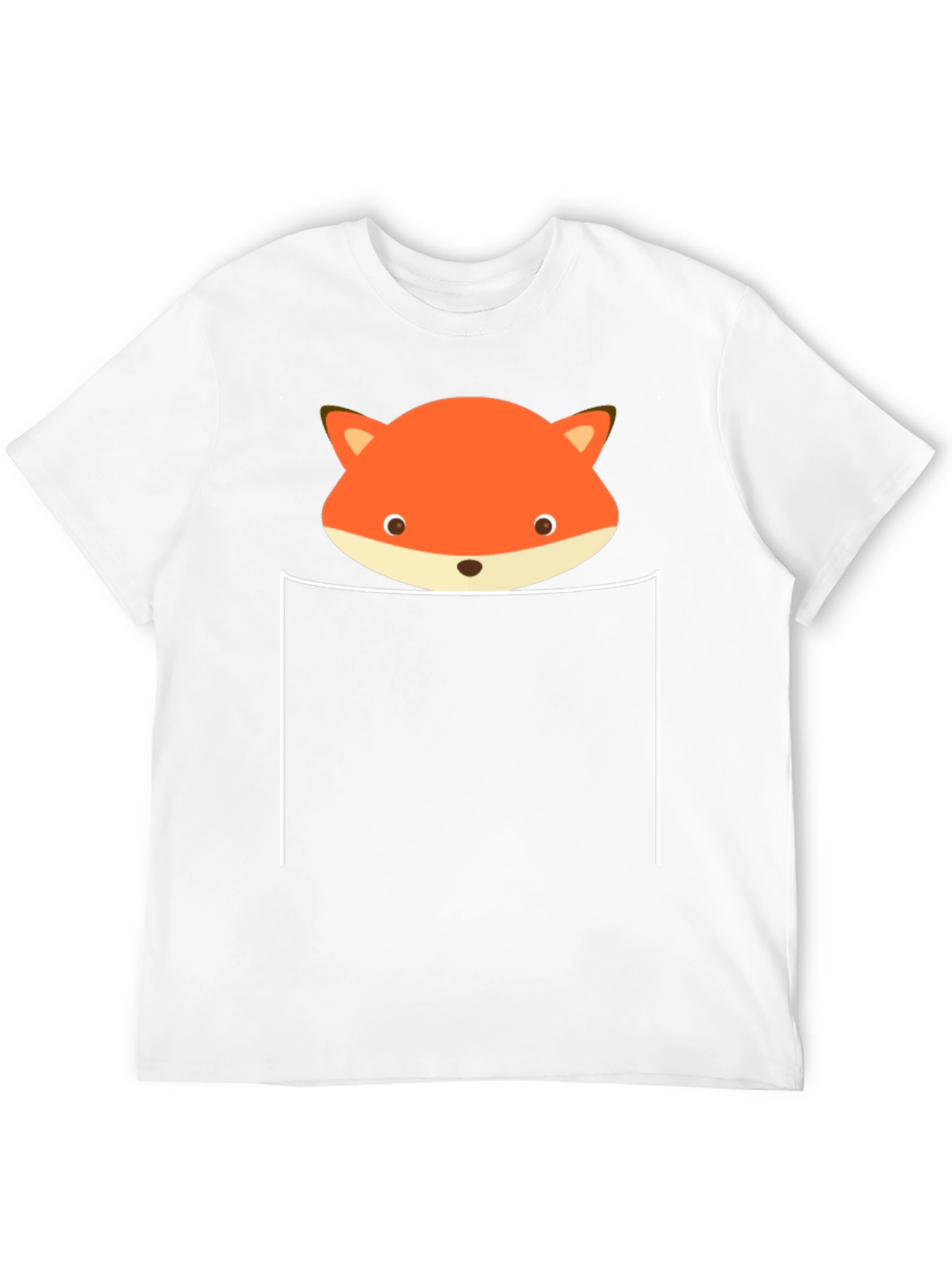 Fox Pocket T-Shirt - Cute Animal Graphic Tee