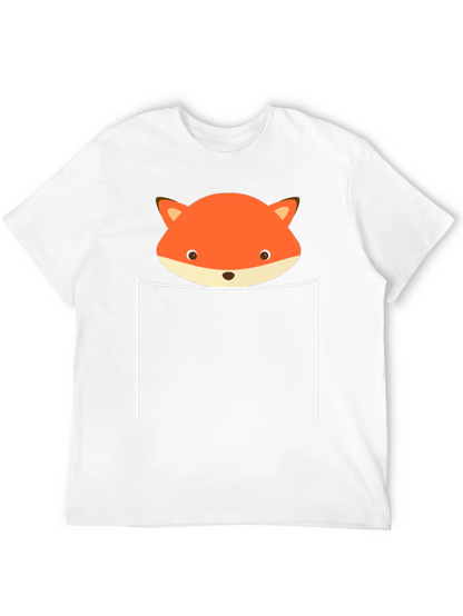 Fox Pocket T-Shirt - Cute Animal Graphic Tee
