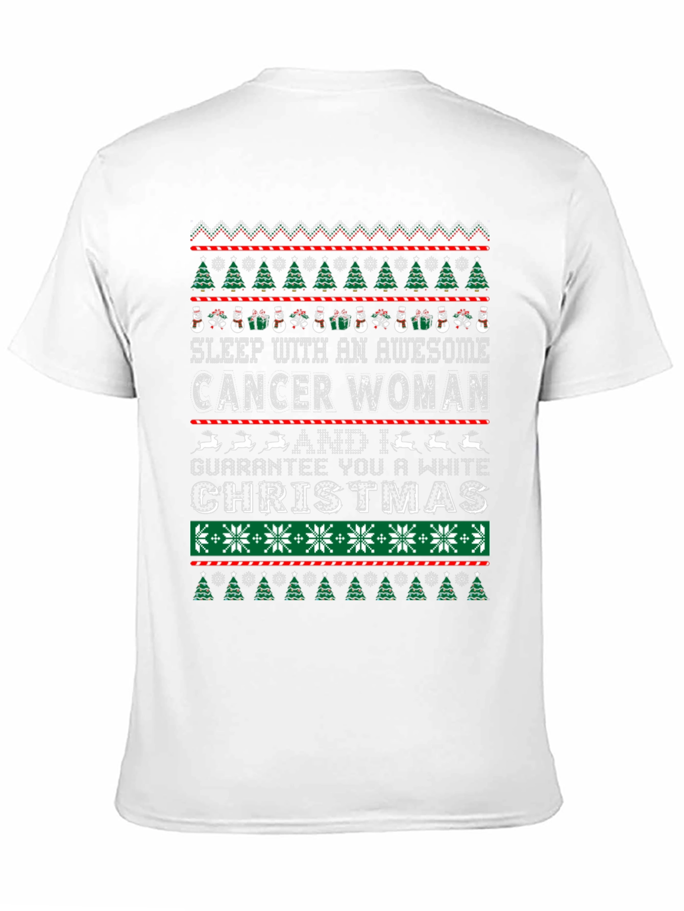 Awesome Cancer Woman Ugly Christmas Sweater T-Shirt