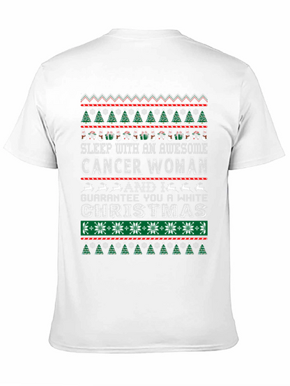 Awesome Cancer Woman Ugly Christmas Sweater T-Shirt