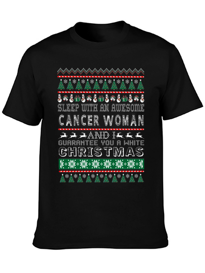 Awesome Cancer Woman Ugly Christmas Sweater T-Shirt