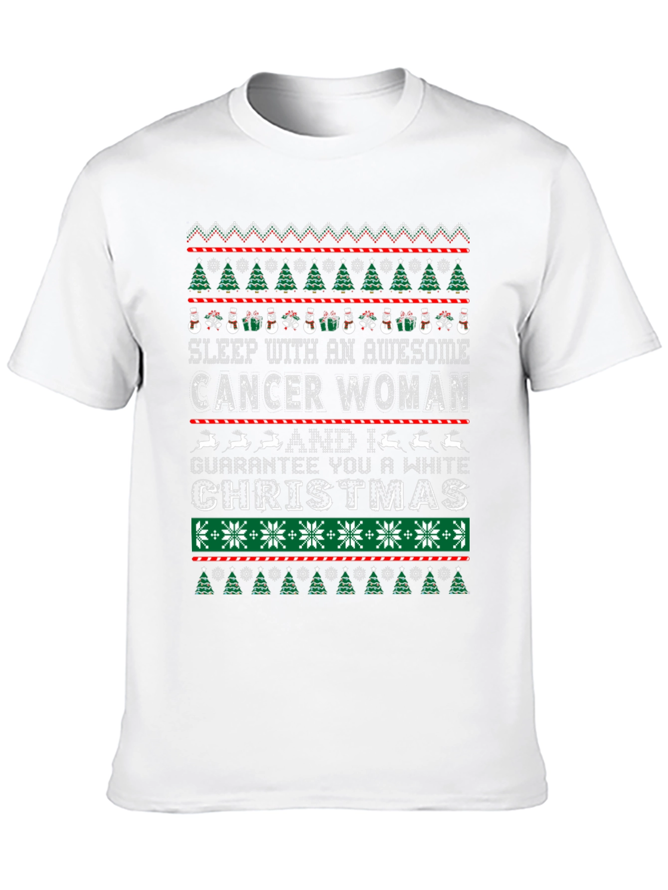 Awesome Cancer Woman Ugly Christmas Sweater T-Shirt