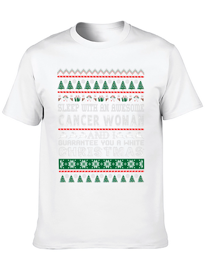 Awesome Cancer Woman Ugly Christmas Sweater T-Shirt