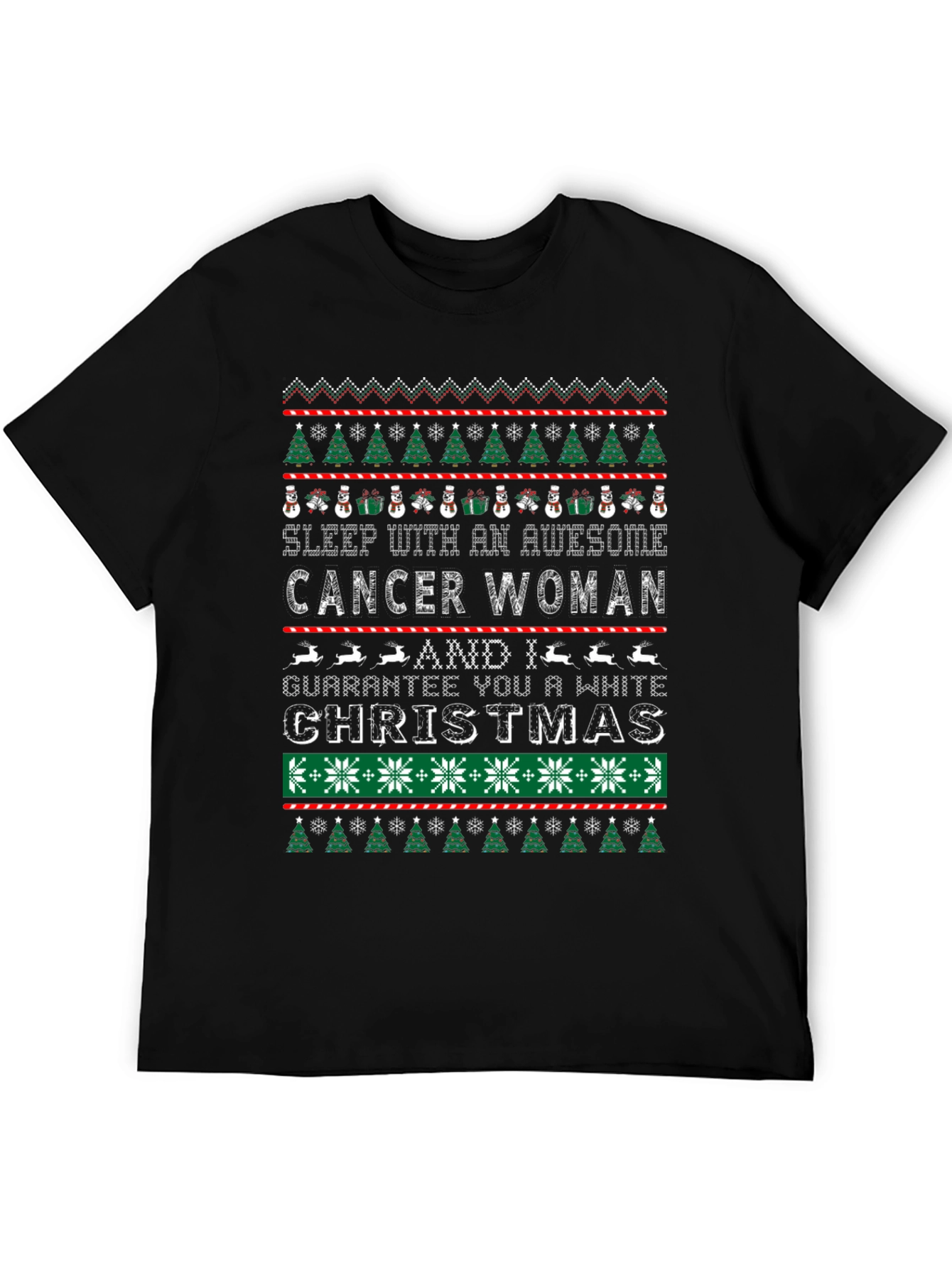Awesome Cancer Woman Ugly Christmas Sweater T-Shirt