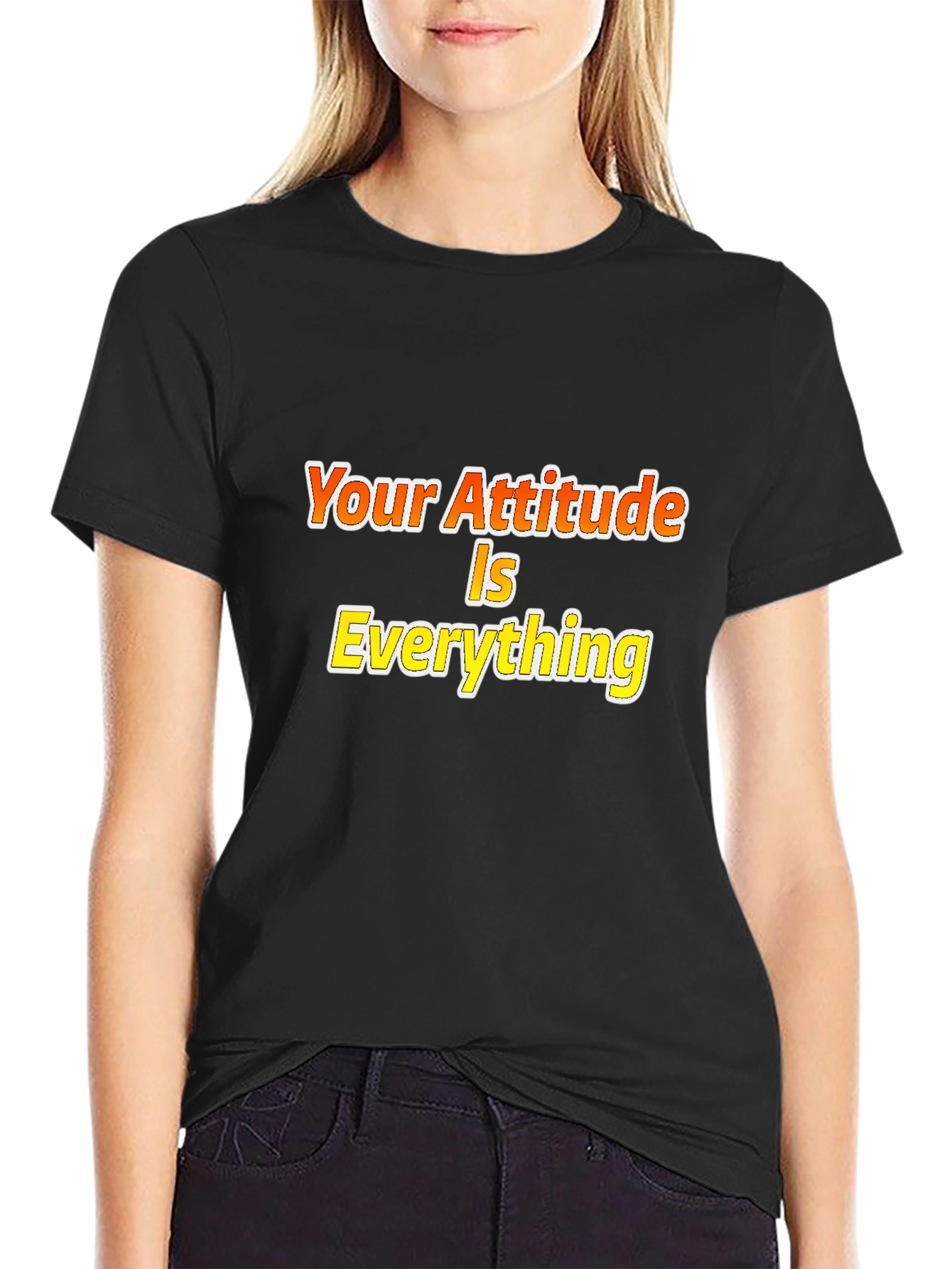 Attitude is Everything Black Graphic Tee