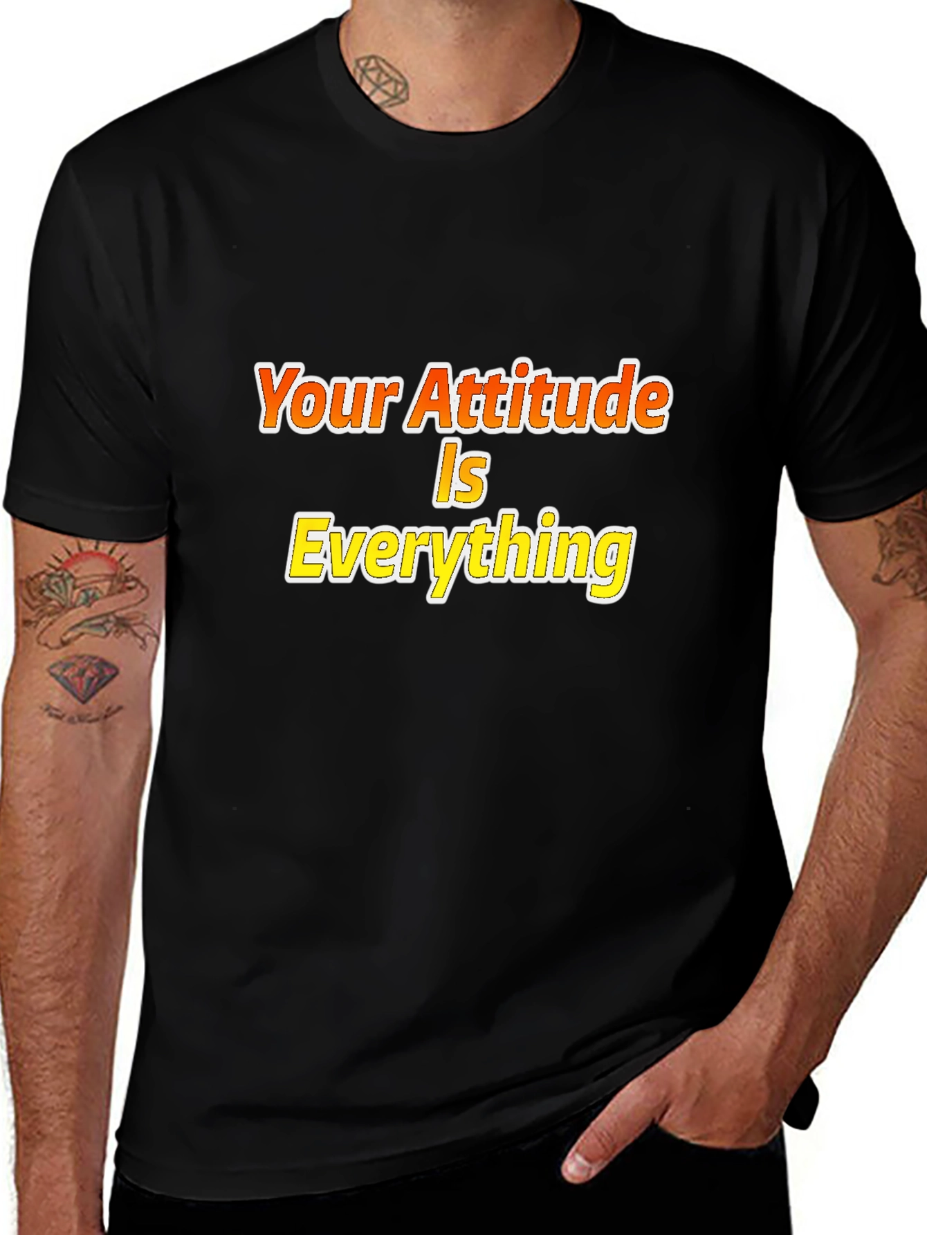 Attitude is Everything Black Graphic Tee