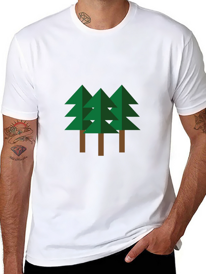 Geometric Pine Trees Graphic Tee