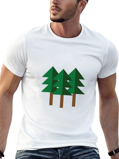 Geometric Pine Trees Graphic Tee