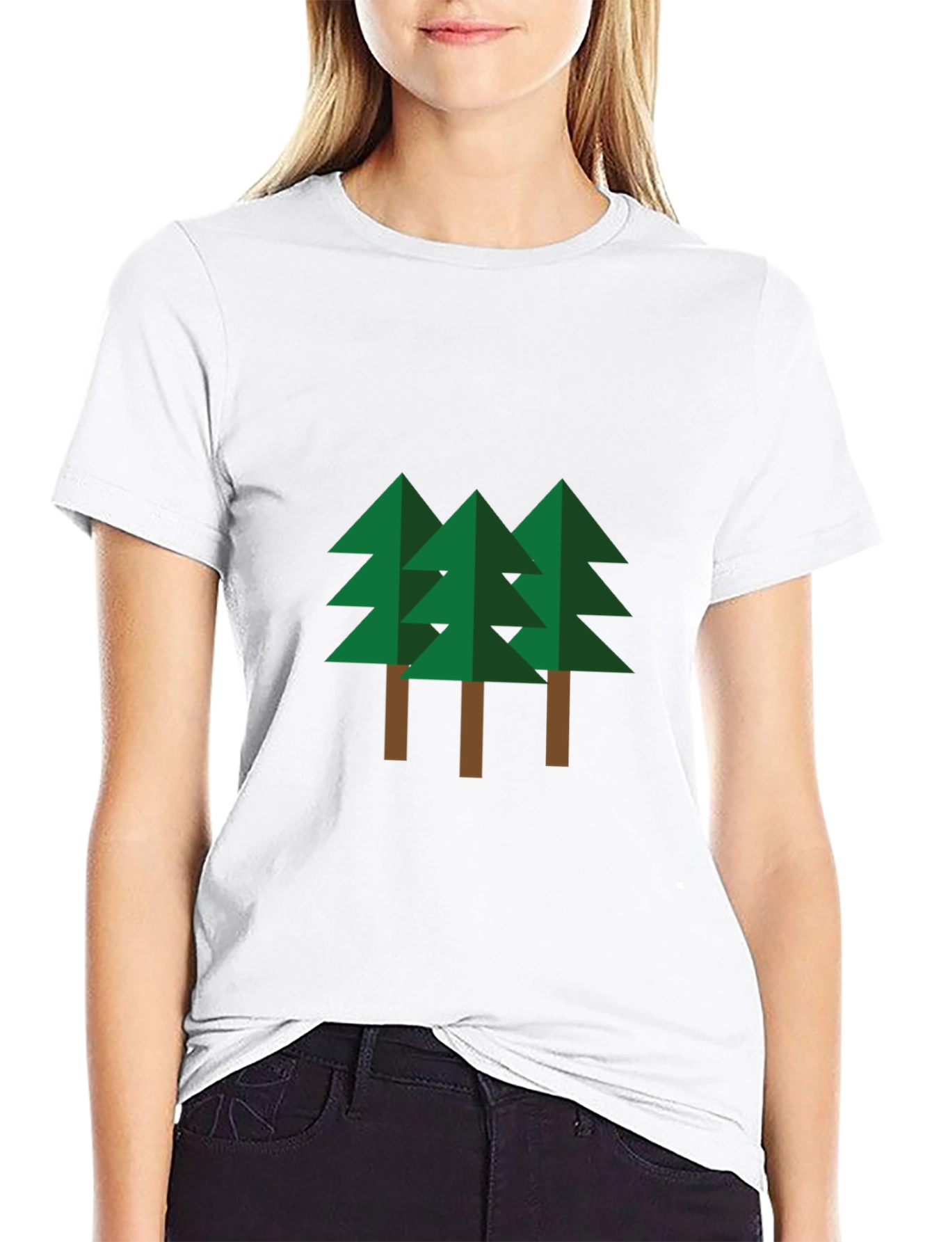 Geometric Pine Trees Graphic Tee