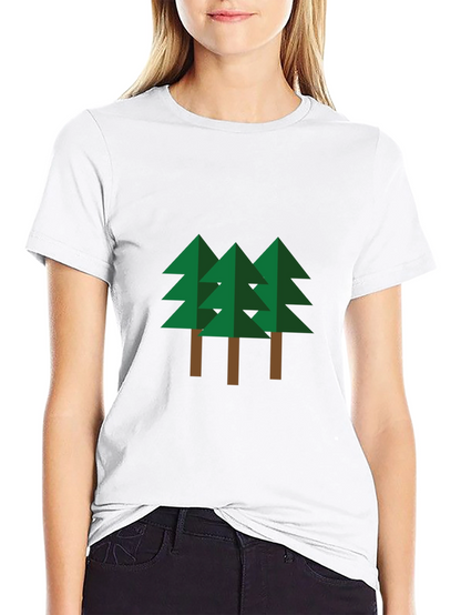 Geometric Pine Trees Graphic Tee