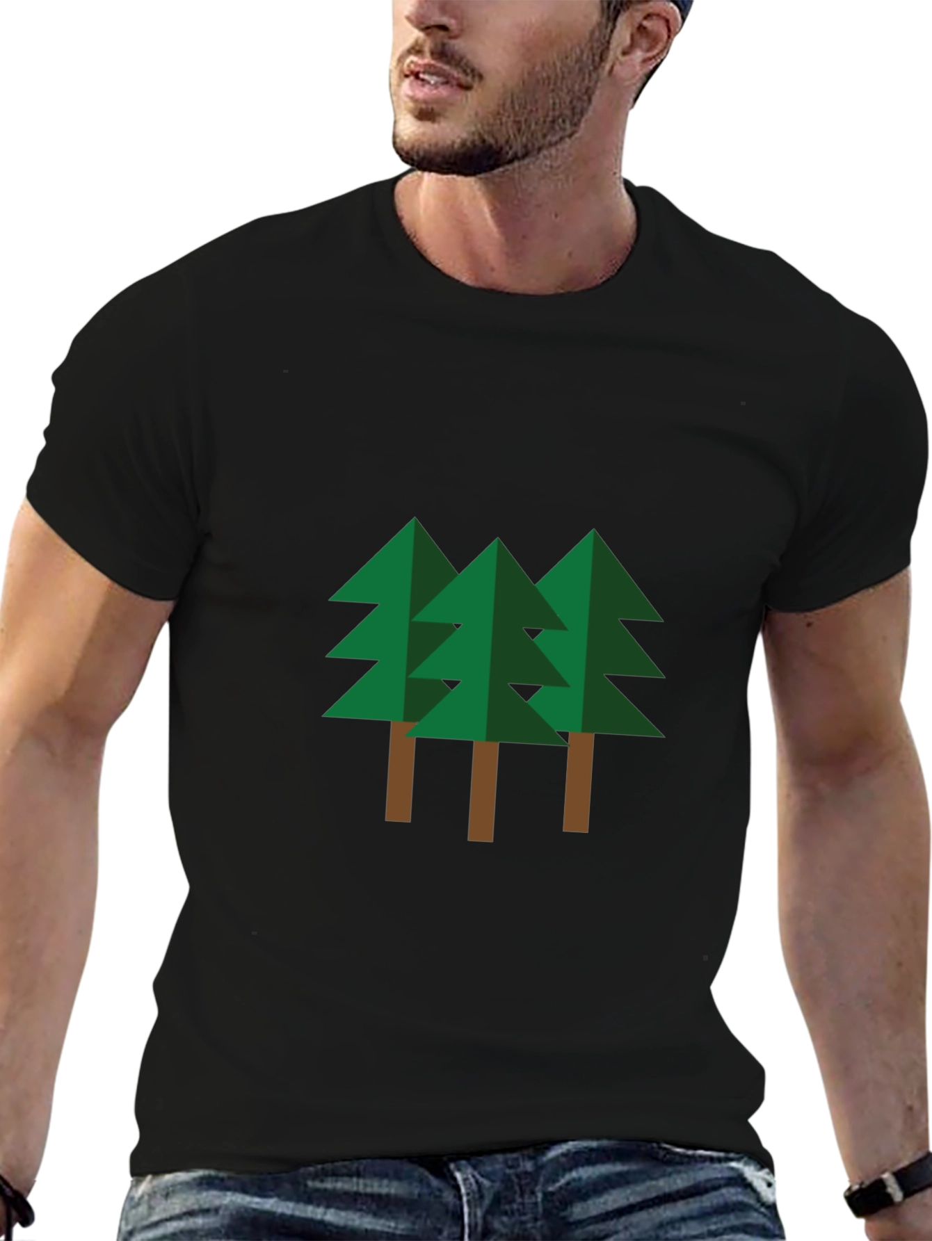 Geometric Pine Trees Graphic Tee