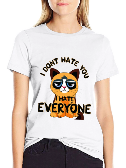 Grumpy Cat I Hate Everyone Graphic T-Shirt