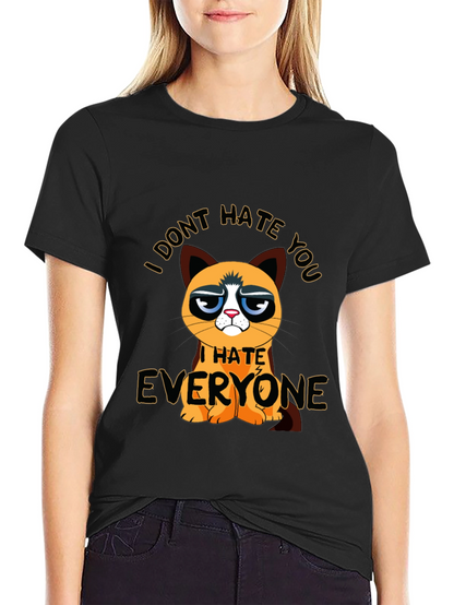 Grumpy Cat I Hate Everyone Graphic T-Shirt