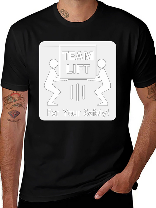 Team Lift Safety T-Shirt - Black Crew Neck