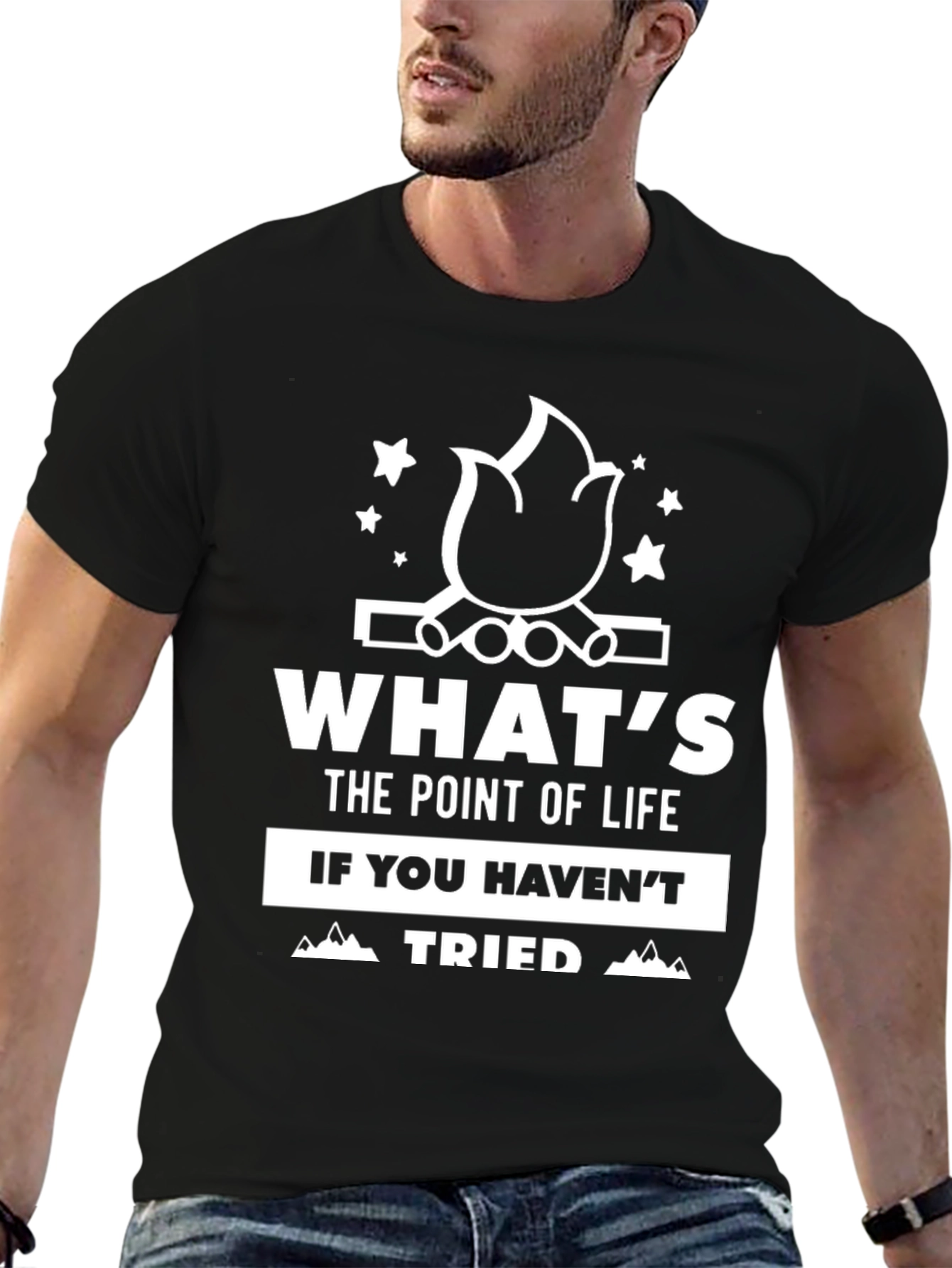 Whats the Point of Life Camping Graphic Tee