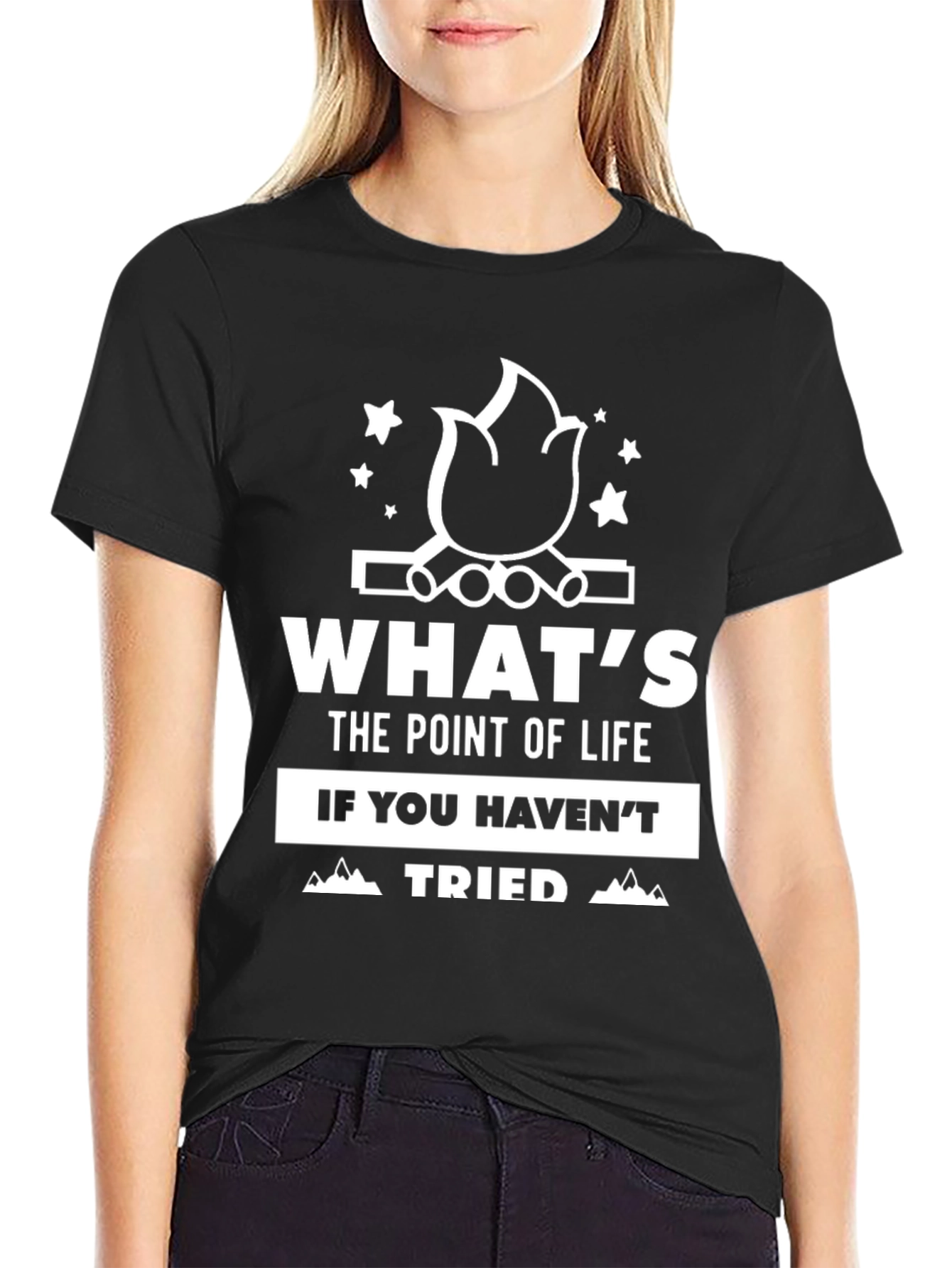 Whats the Point of Life Camping Graphic Tee