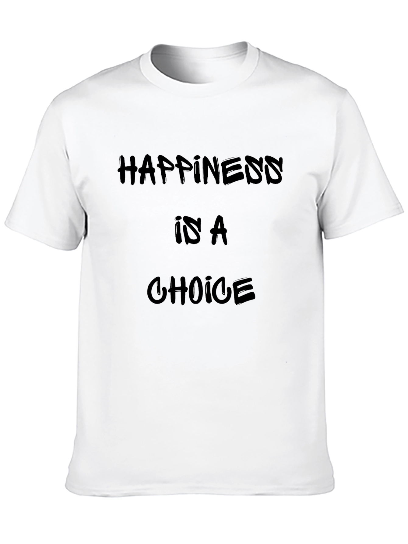 Happiness is a Choice Black Graphic T-Shirt