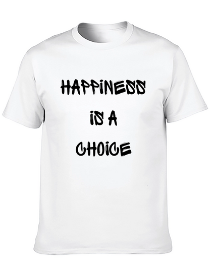 Happiness is a Choice Black Graphic T-Shirt