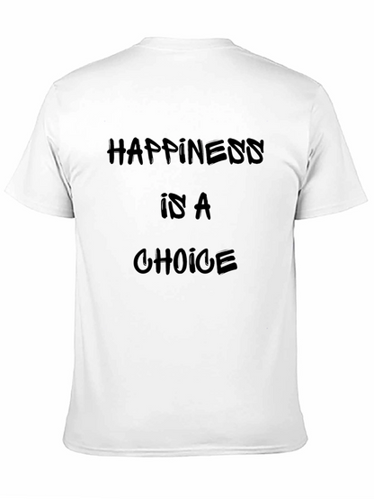 Happiness is a Choice Black Graphic T-Shirt