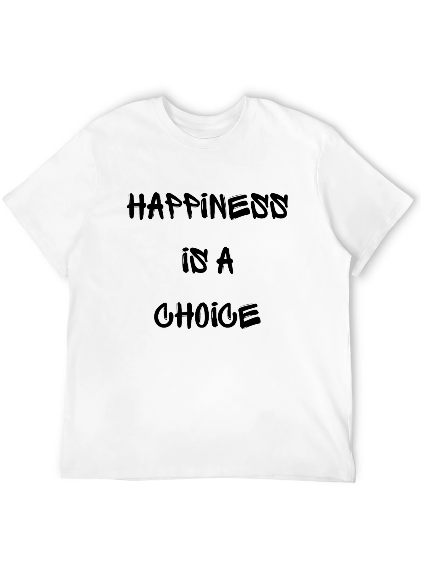 Happiness is a Choice Black Graphic T-Shirt