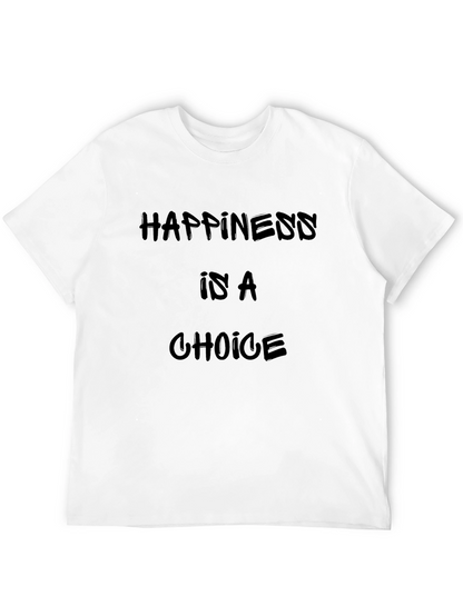 Happiness is a Choice Black Graphic T-Shirt