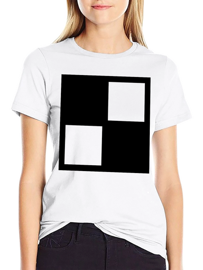 Modern Black Square Graphic T-Shirt