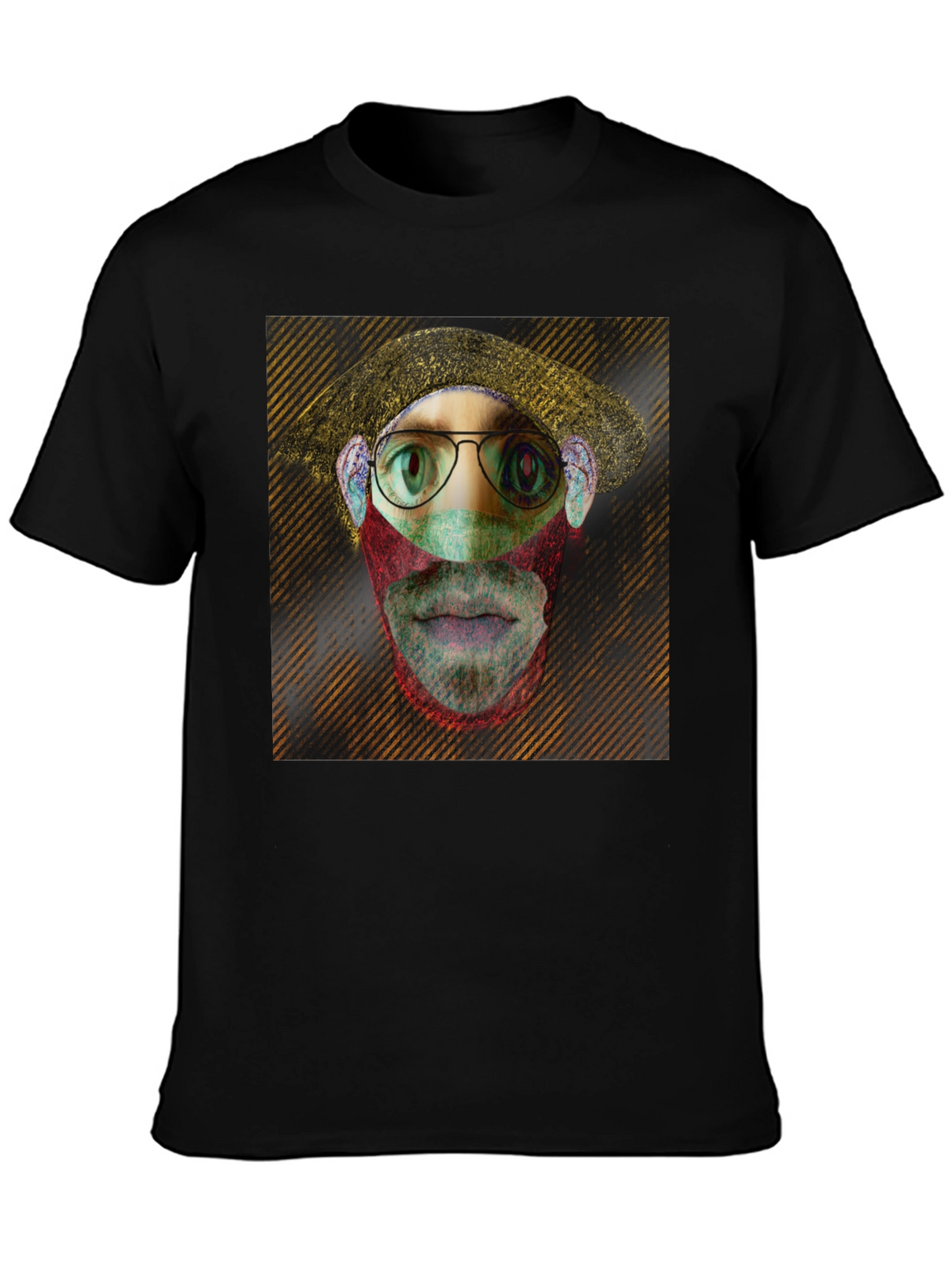 Eye-Catching Graphic Print Black T-Shirt