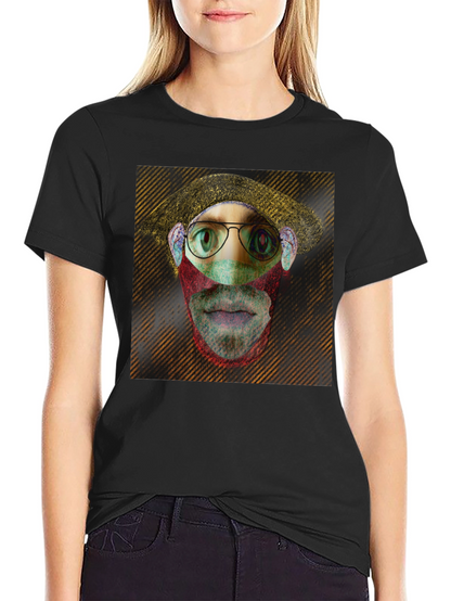 Eye-Catching Graphic Print Black T-Shirt