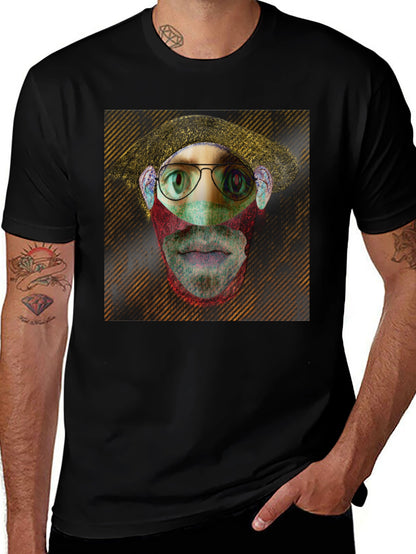 Eye-Catching Graphic Print Black T-Shirt