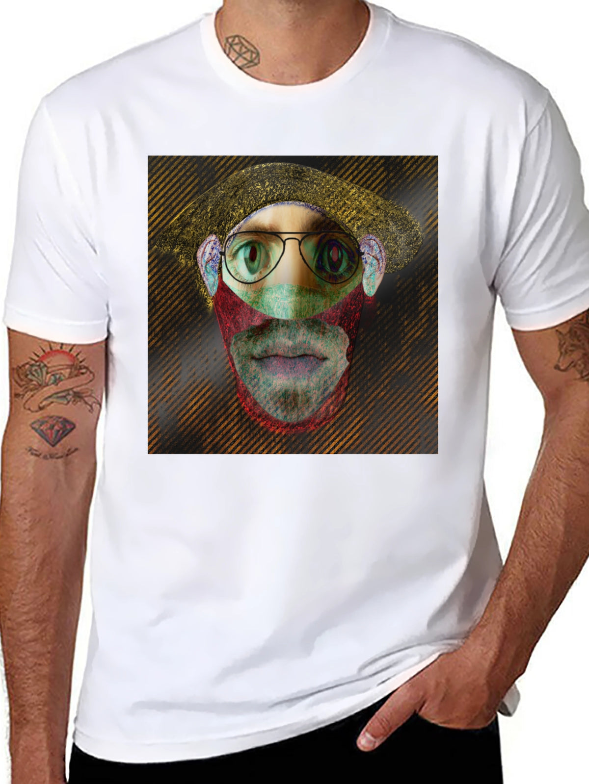 Eye-Catching Graphic Print Black T-Shirt