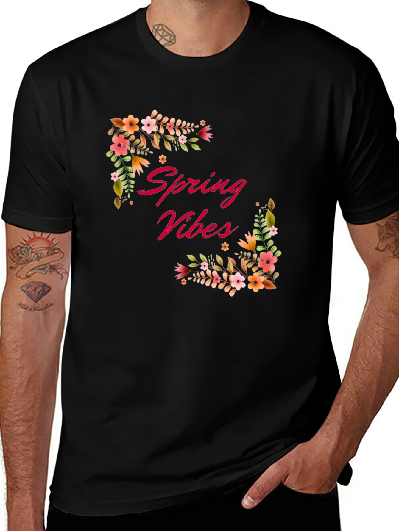 Spring Vibes Floral Graphic Tee