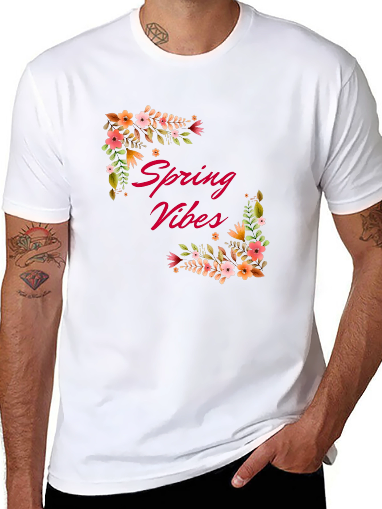 Spring Vibes Floral Graphic Tee
