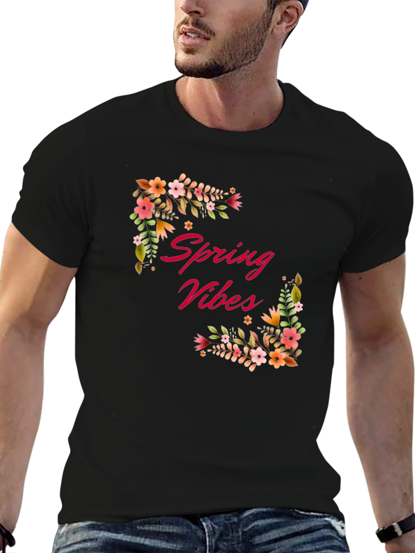 Spring Vibes Floral Graphic Tee
