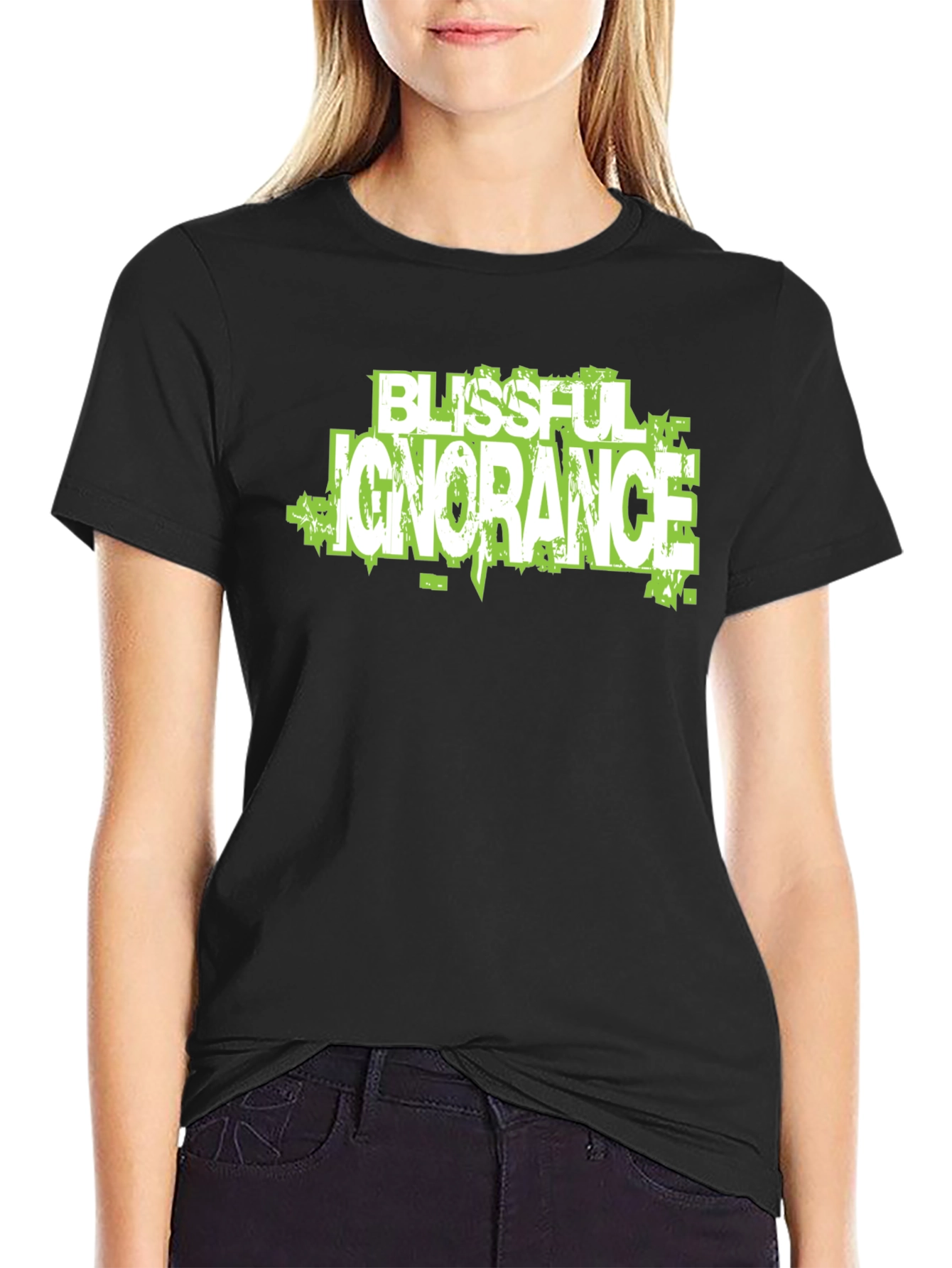 Blissful Ignorance Graphic Tee - Trendy Design