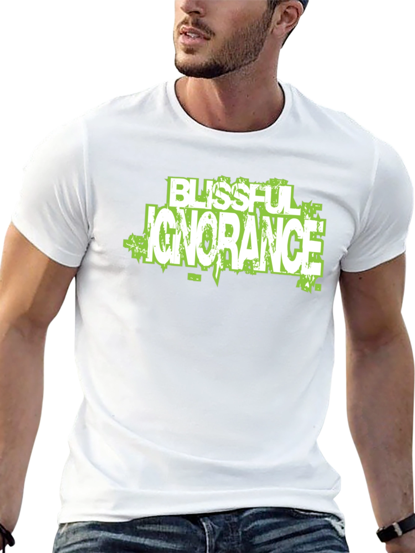 Blissful Ignorance Graphic Tee - Trendy Design