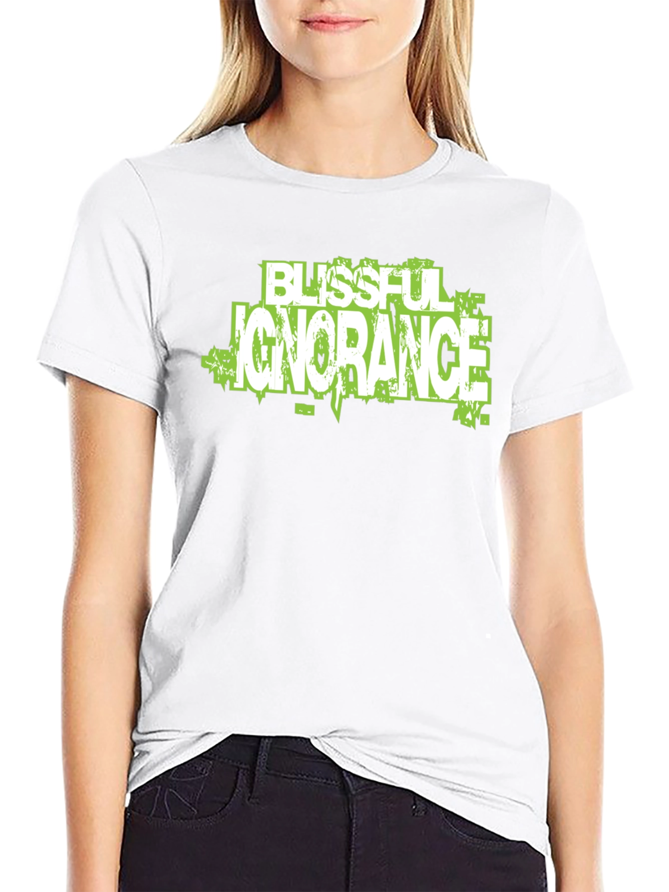 Blissful Ignorance Graphic Tee - Trendy Design