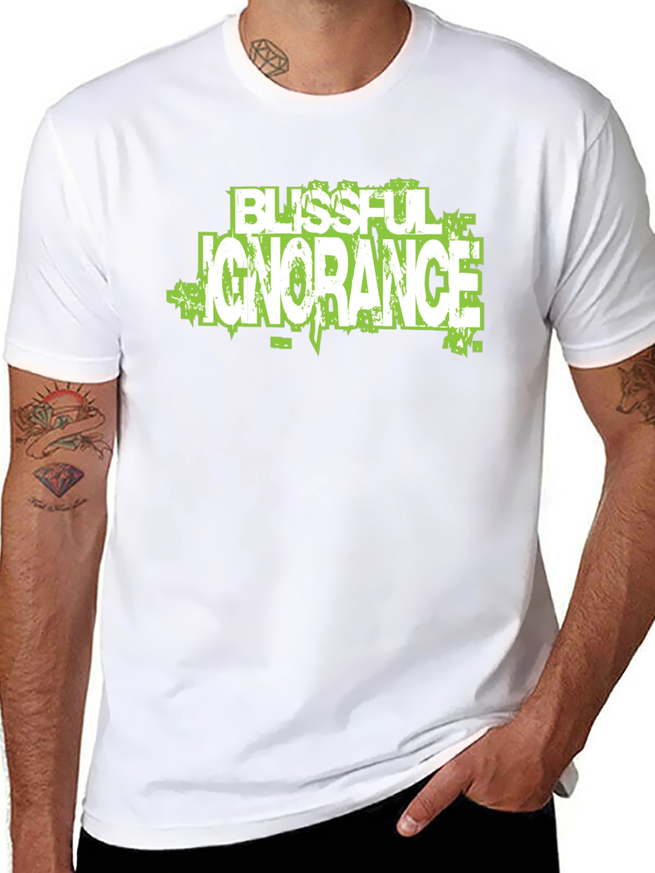 Blissful Ignorance Graphic Tee - Trendy Design