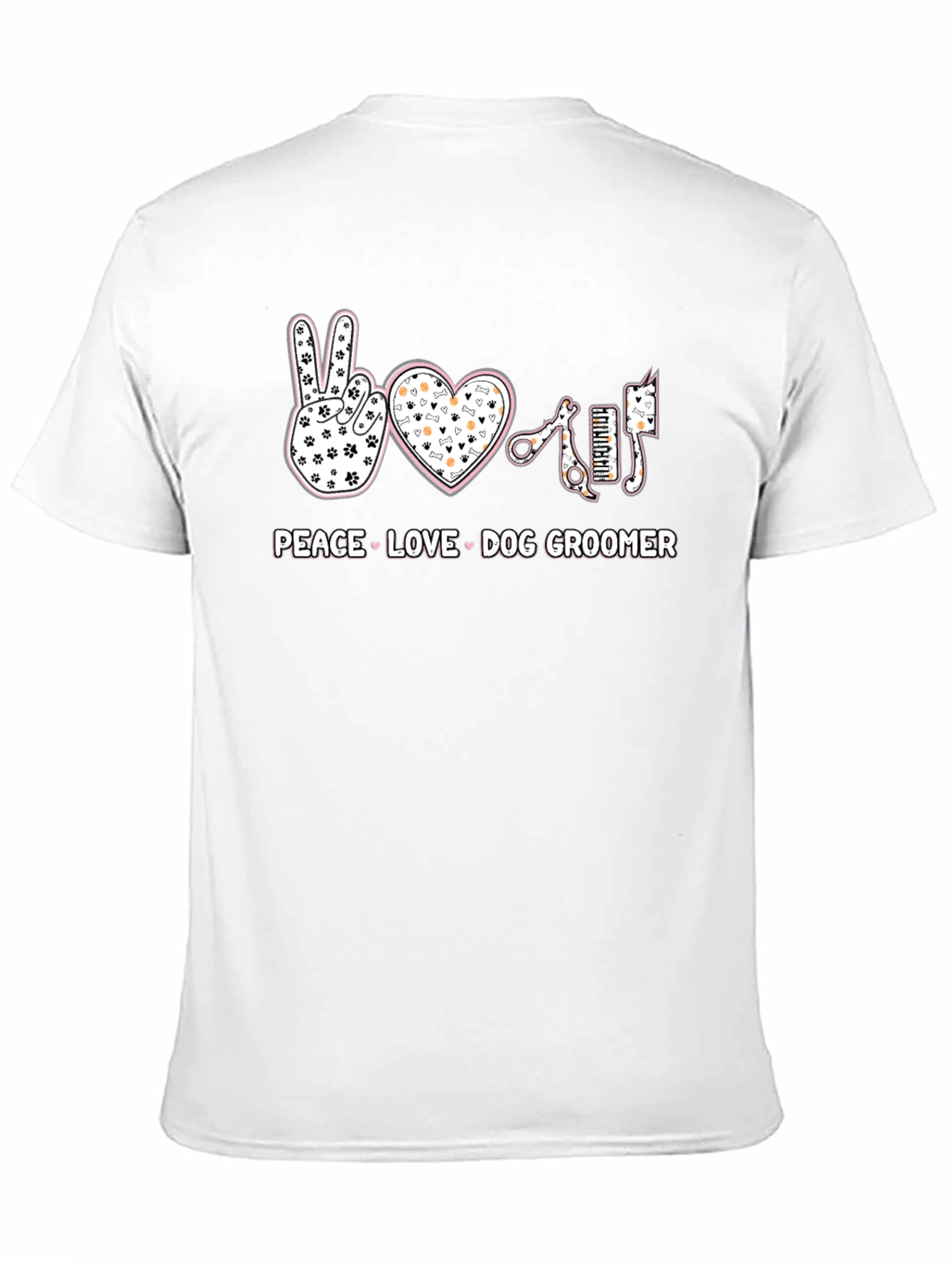 Peace Love Dog Groomer T-Shirt
